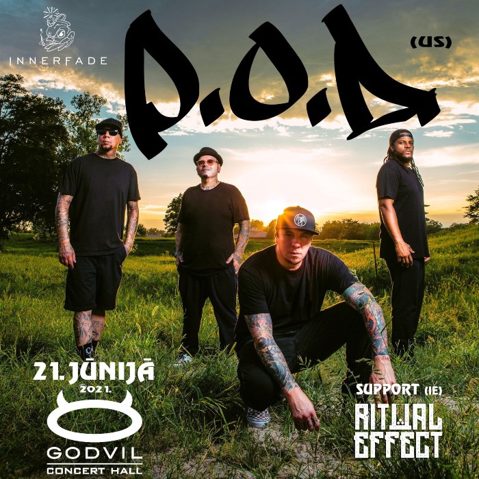 POD poster for Godvil Concert Hall, Riga, June 21st, 2021